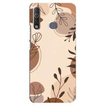Чохол з квітковим принтом на ТЕКНО Кам0н 12 Аір СС6 – Коричневі квіти
