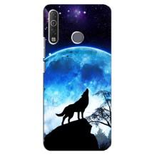 Защитные чехлы для Техно Камон 12 Ейр (AlphaPrint) (ХИТ продаж) ВОЛК (Волк на луну)