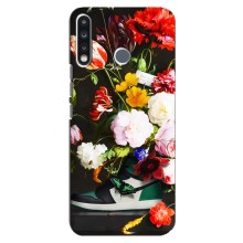 Брендновые Чехлы для TECNO Camon 12 CC7 - (PREMIUMPrint) (Nike цветы)