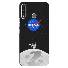 Силіконовый бампер з принтом "Наса" на TECNO Camon 12 CC7 (Космонавт NASA)