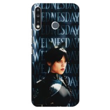Чехлы Венсдей на TECNO Camon 12 CC7 Уэнсдей (AlphaPrint) (Уэнздей кошка)