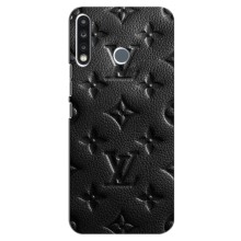 Текстурный Чехол Louis Vuitton для Техно Камон 12 – Черный ЛВ