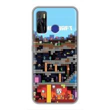 Чехол Майнкрафт на TECNO Camon 15 Air (AlphaPrint) Minecraft (фон Minecraft)