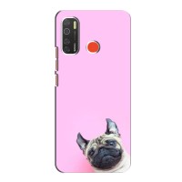 Бампер для TECNO Camon 15 Air з картинкою "Песики" – Собака на рожевому