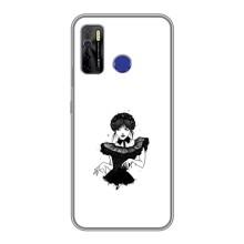 Чехлы Венсдей на TECNO Camon 15 Air Уэнсдей (AlphaPrint) (танец Уэнздей)