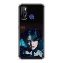 Чехлы Венсдей на TECNO Camon 15 Air Уэнсдей (AlphaPrint) (взгляд Уэнздей)