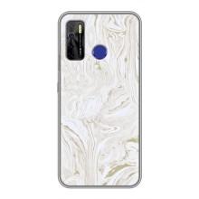 Мраморный чехол на TECNO Camon 15 Air (VPrint) (Белый мрамор)