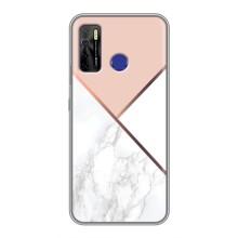 Мраморный чехол на TECNO Camon 15 Air (VPrint) (Тройной мрамор)
