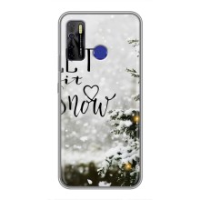 Новогодние, Праздничные Чехлы для TECNO Camon 15 Air - 2024 год (Let it snow)