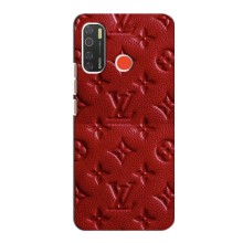 Текстурный Чехол Louis Vuitton для Техно Камон 15 Ейр – Красный ЛВ
