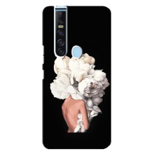 Чехлы (ART) Цветы на TECNO Camon 15 Pro (VPrint) (Белые цветы)