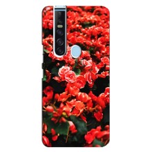 Чехлы с Цветами для TECNO Camon 15 Pro (VPrint) (Цветы красные)