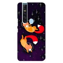 Чехлы с картинкой Лисички для TECNO Camon 15 Pro (VPrint) (Лисички космонавты)