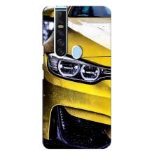 Чехлы с Машинами на Техно Камон 15 Про (VPrint) (Желтая машина)