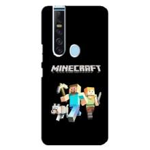 Чехол Майнкрафт на TECNO Camon 15 Pro (AlphaPrint) Minecraft (герои Minecraft)