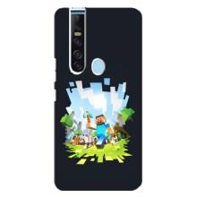 Чехол Майнкрафт на TECNO Camon 15 Pro (AlphaPrint) Minecraft (персонажи Minecraft)
