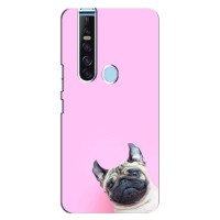 Бампер для TECNO Camon 15 Pro с картинкой "Песики" – Собака на розовом