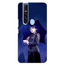 Чехлы Венсдей на TECNO Camon 15 Pro Уэнсдей (AlphaPrint) (Уэнздей с зонтом)