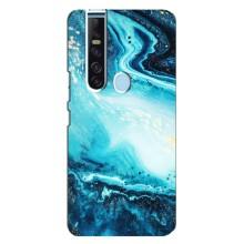 Мраморный чехол на TECNO Camon 15 Pro (VPrint) (Голубой мрамор)