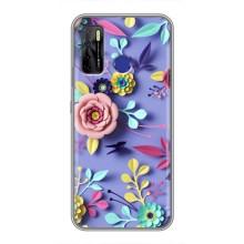 Чохли з квітами для TECNO Camon 15 (VPrint) (Дизайн квітів)