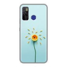 Чохли з квітами для TECNO Camon 15 (VPrint) (Жовта квітка)