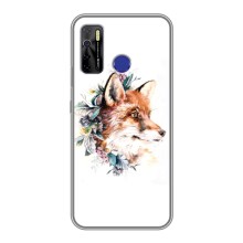 Чохли з картинкою Лисичка для TECNO Camon 15 (VPrint) (Лиса в квітах)