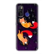 Чохли з картинкою Лисичка для TECNO Camon 15 (VPrint) (Лисички космонавти)