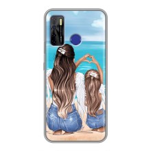 Чохол з друком для TECNO Camon 15 - (Мама з дитинкою) (AlphaPrint) (Мама з донькою)