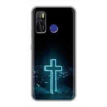 Християнські Чохли для TECNO Camon 15 (AlphaPrint) (Хрест і місто)