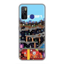 Чохол Майнкрафт на TECNO Camon 15 (AlphaPrint) Minecraft (фон Minecraft)