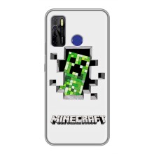 Чохол Майнкрафт на TECNO Camon 15 (AlphaPrint) Minecraft (кріпер Майнкрафт)