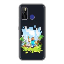 Чохол Майнкрафт на TECNO Camon 15 (AlphaPrint) Minecraft (персонажі Minecraft)