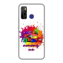 Чохли Амонг Ас для TECNO Camon 15 (AlphaPrint) (Яскравий АмонгАс)