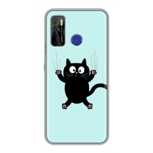 Чохол з принтом для TECNO Camon 15 (AlphaPrint) Модні коти (Падаючий кіт)