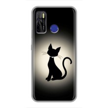 Чохол з принтом для TECNO Camon 15 (AlphaPrint) Модні коти (Силует котика)