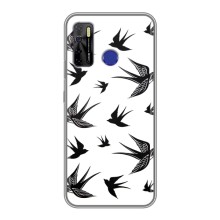 Чохол з пташками на TECNO Camon 15 (VPrint) (Ластівки)