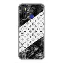 Чохол Стиль Louis Vuitton на TECNO Camon 15 (LV на білому)