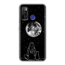 Чохол з малюнком кіт на TECNO Camon 15 (Дівчина з котом)