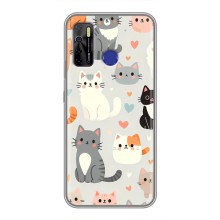 Чохол з малюнком кіт на TECNO Camon 15 (Колаж котів)