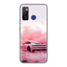 Чохол з авто Порше для TECNO Camon 15 – Рожевий Порше