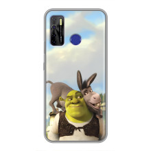 Чехол с мультфильмом Шрек на TECNO Camon 15 – Шрек и осел