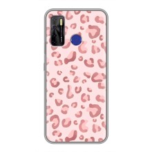 Чохол з розовим принтом для TECNO Camon 15 (Рожевий леопард)