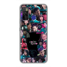 Чохол Гра в кальмара для TECNO Camon 15 – Колаж гра кальмара
