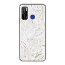 Мраморний чехол на TECNO Camon 15 (VPrint) (Білий мрамор)