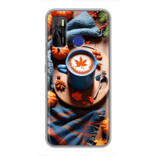 Чехол с уникальным дизайном «Осень с кофе» для TECNO Camon 15 – Кофе и тыквы