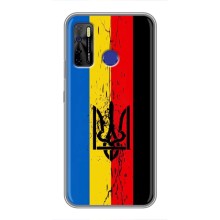 Украинские Чехлы для TECNO Camon 15 с картинкой УПА (AlphaPrint) (Прапор УПА)