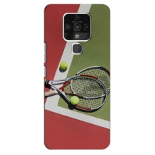 Чехлы с принтом Спортивная тематика для TECNO Camon 16 Pro (Ракетки теннис)