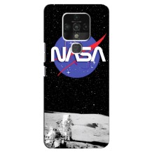 Силіконовый бампер з принтом "Наса" на TECNO Camon 16 Pro (Nasa на місяці)