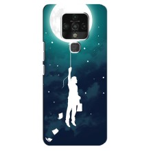 Чохол (ТПУ) з планетами на TECNO Camon 16 Pro (To The moon)