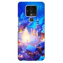 Рождественские Чехлы для TECNO Camon 16 Pro (VPrint) (Рождественский город)